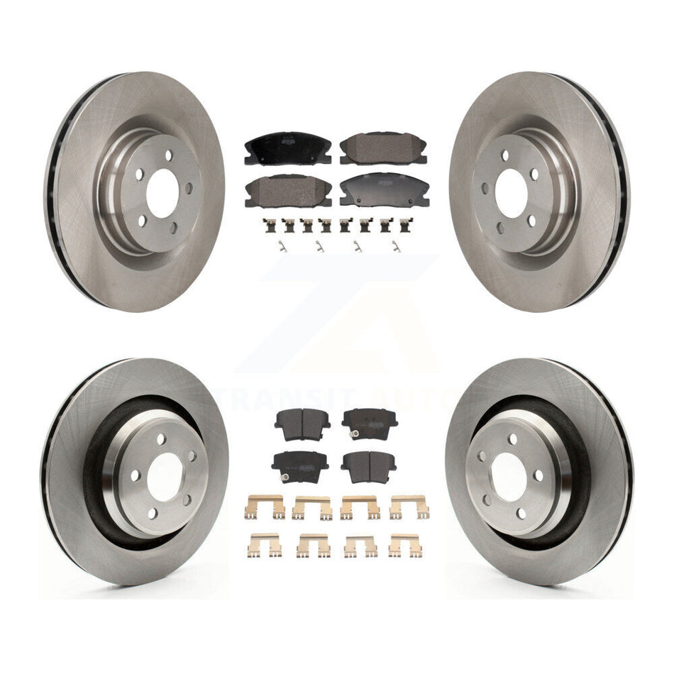 Front Rear Disc Brake Rotors And Semi-Metallic Pads Kit For Dodge Charger K8F-104139