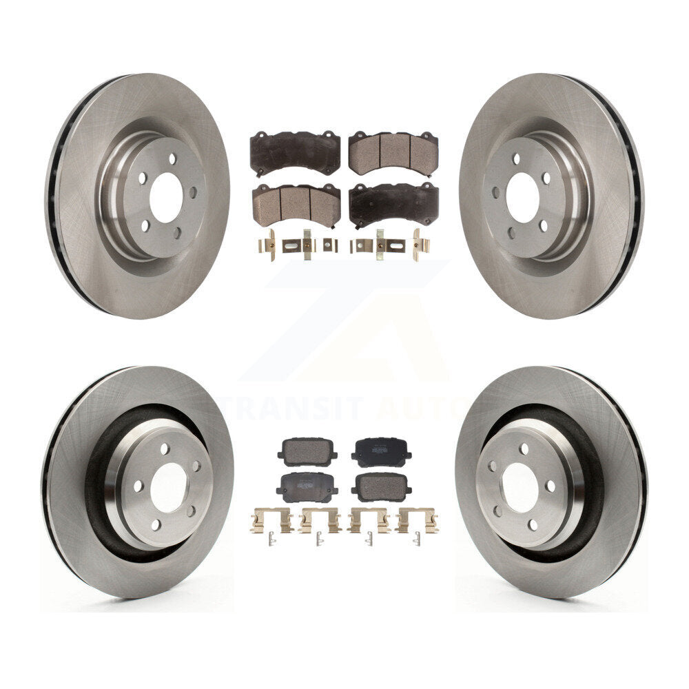 Front Rear Brake Rotor Semi-Metallic Pad Kit For 2016 Dodge Charger SRT 392 with RWD 6.4L K8F-104140