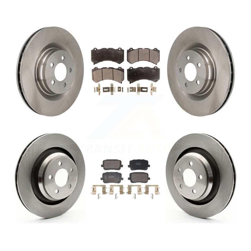 Front Rear Brake Rotor Semi-Metallic Pad Kit For 2016 Dodge Charger SRT 392 with RWD 6.4L K8F-104140