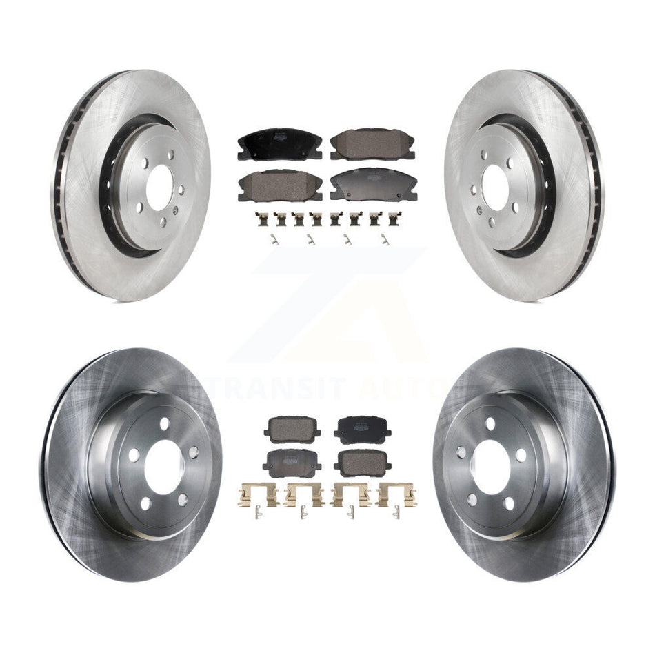Front Rear Brake Rotors & Semi-Metallic Pad Kit For 2017-2018 Dodge Charger RWD with 5.7L K8F-104141