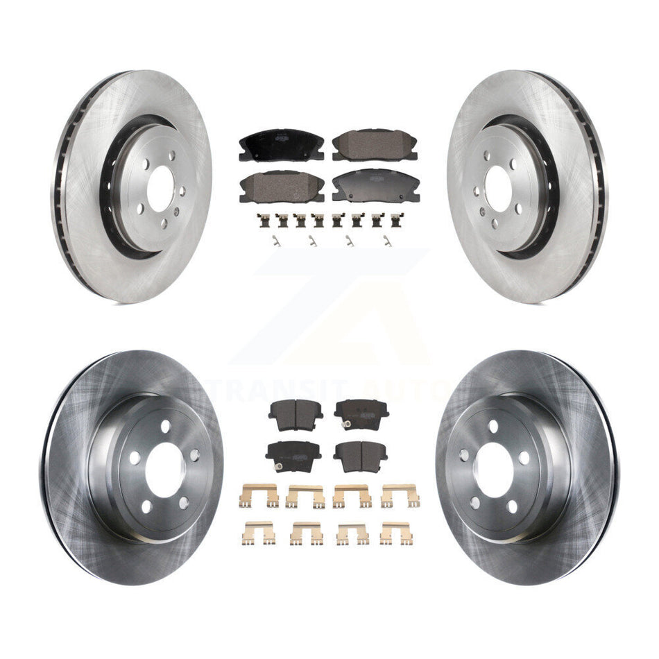 Front Rear Brake Rotors & Semi-Metallic Pad Kit For 2017-2018 Dodge Charger RWD with 5.7L K8F-104142