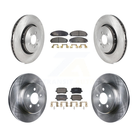 Front Rear Brake Rotors & Semi-Metallic Pad Kit For 2017-2018 Dodge Charger RWD with 5.7L K8F-104143