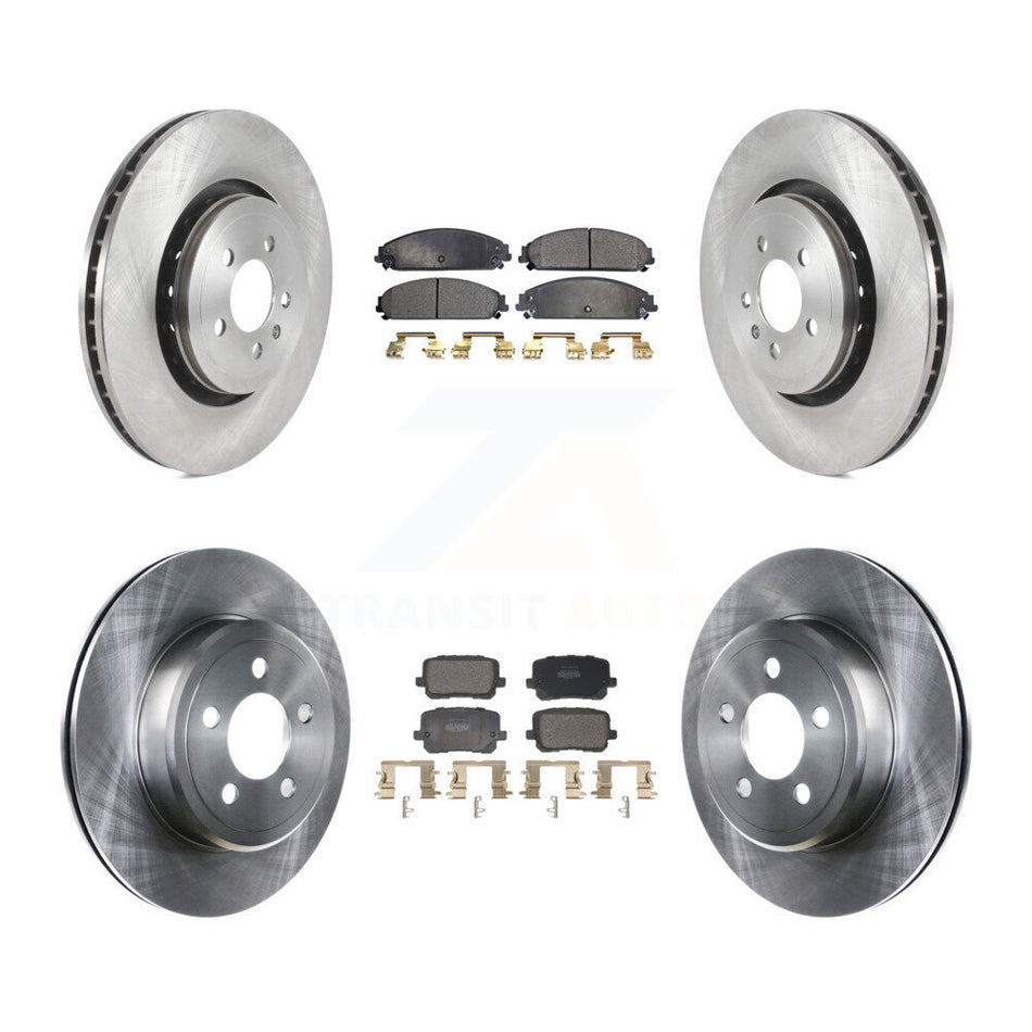 Front Rear Brake Rotors & Semi-Metallic Pad Kit For 2017-2018 Dodge Charger RWD with 5.7L K8F-104143