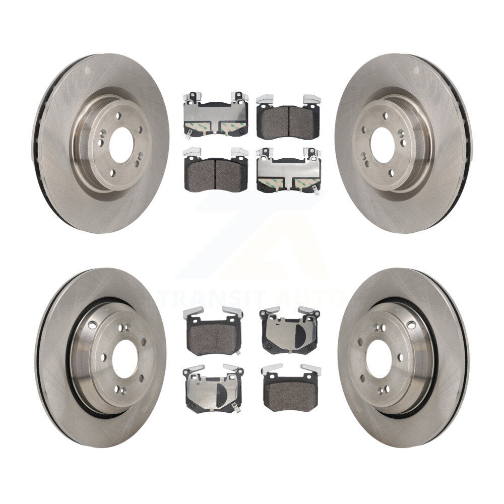 Front Rear Disc Brake Rotors And Semi-Metallic Pads Kit For 2022 Genesis G70 3.3L K8F-104148