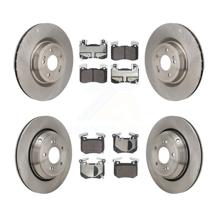 Front Rear Disc Brake Rotors And Semi-Metallic Pads Kit For 2022 Genesis G70 3.3L K8F-104148
