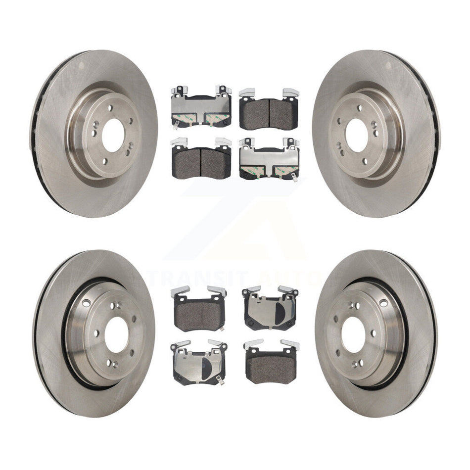 Front Rear Disc Brake Rotors And Semi-Metallic Pads Kit For 2022 Genesis G70 3.3L K8F-104148