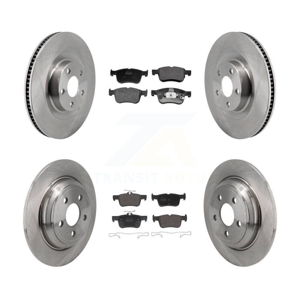 Front Rear Disc Brake Rotors And Semi-Metallic Pads Kit For 2022-2023 Ford Maverick K8F-104152