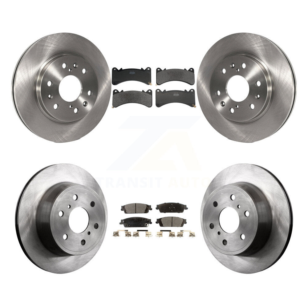 Front Rear Brake Rotor & Semi-Metallic Pad Kit For GMC Sierra 1500 Chevrolet Silverado XL K8F-104155