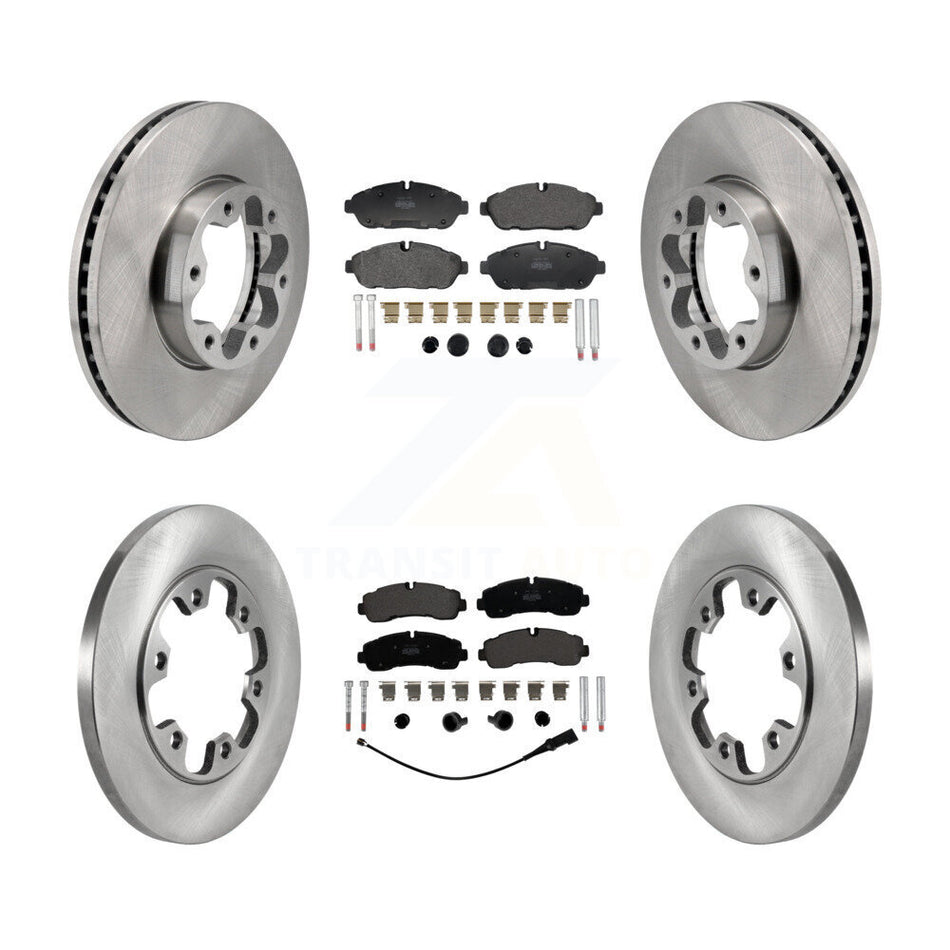Front Rear Brake Rotor Semi-Metallic Pad Kit For 20-21 Ford Transit-350 With 6 Lug Wheels K8F-104160