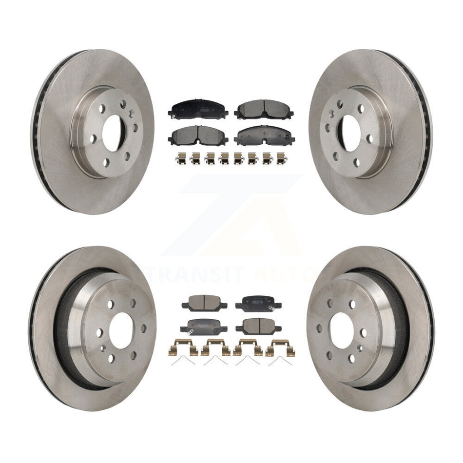 Front Rear Brake Rotors Semi-Metallic Pad Kit For 2021-2022 Chevrolet Colorado GMC Canyon K8F-104169