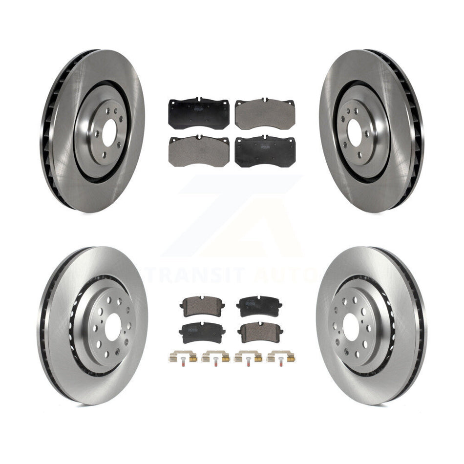 Front Rear Disc Brake Rotors And Semi-Metallic Pads Kit For Audi S8 S7 K8F-104172