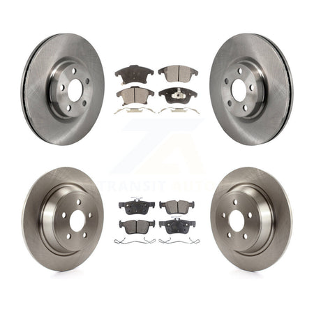 Front Rear Disc Brake Rotors And Semi-Metallic Pads Kit For 2017-2020 Lincoln MKZ 2.0L K8F-104173
