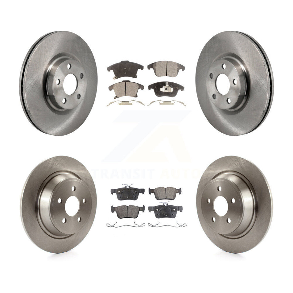 Front Rear Disc Brake Rotors And Semi-Metallic Pads Kit For 2017-2020 Lincoln MKZ 2.0L K8F-104173