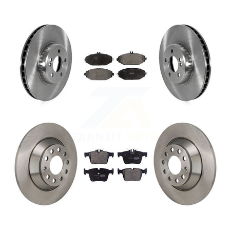 Front Rear Brake Rotor Semi-Metallic Pad Kit For Mercedes-Benz C300 Without Sport Package K8F-104174