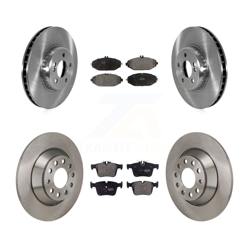 Front Rear Brake Rotor Semi-Metallic Pad Kit For Mercedes-Benz C300 Without Sport Package K8F-104174