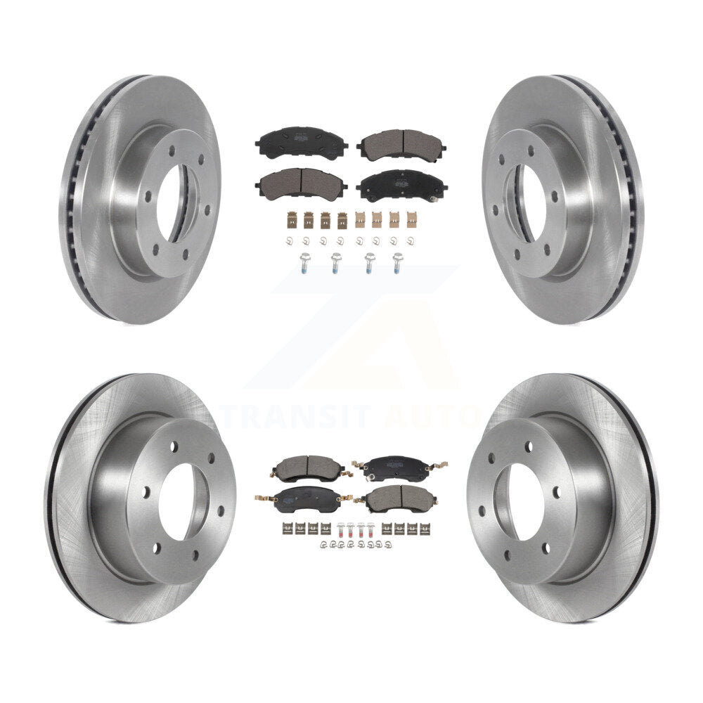 Front Rear Disc Brake Rotors And Semi-Metallic Pads Kit For Ford Bronco K8F-104175