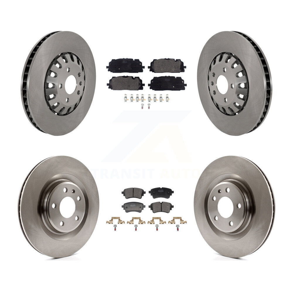 Front Rear Disc Brake Rotors And Semi-Metallic Pads Kit For Audi A6 Quattro A7 Sportback K8F-104178
