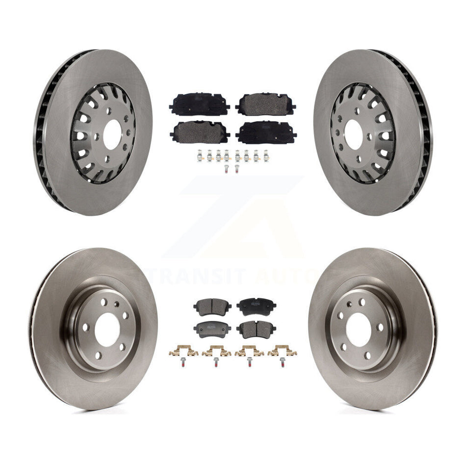 Front Rear Disc Brake Rotors And Semi-Metallic Pads Kit For Audi A6 Quattro A7 Sportback K8F-104178