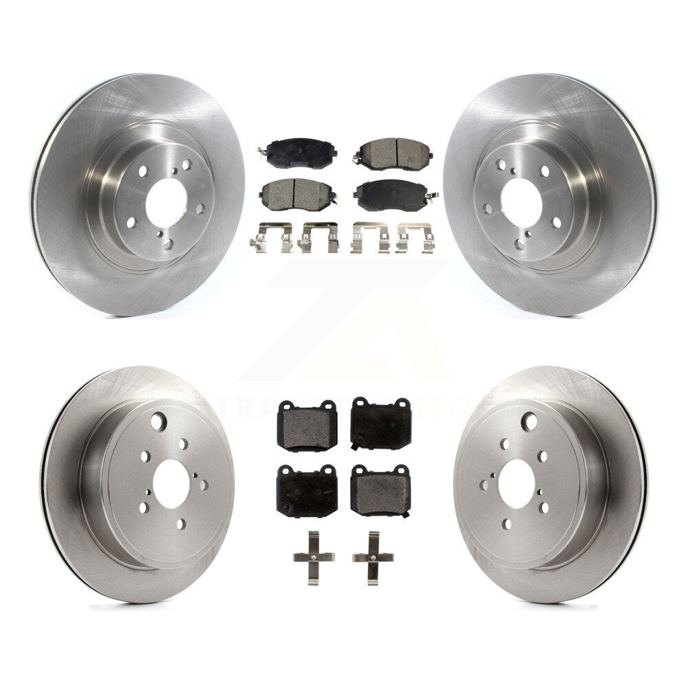 Front Rear Brake Rotors & Semi-Metallic Pad Kit For 2017 Subaru BRZ Without Brembo Brakes K8F-104180