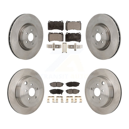 Front Rear Brake Rotors Semi-Metallic Pad Kit For 2017 Subaru BRZ Base With Brembo Brakes K8F-104182