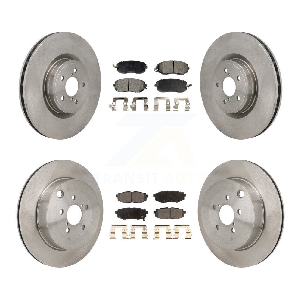 Front Rear Brake Rotors Semi-Metallic Pad Kit For 19 Toyota 86 Base GT With Brembo Brakes K8F-104183