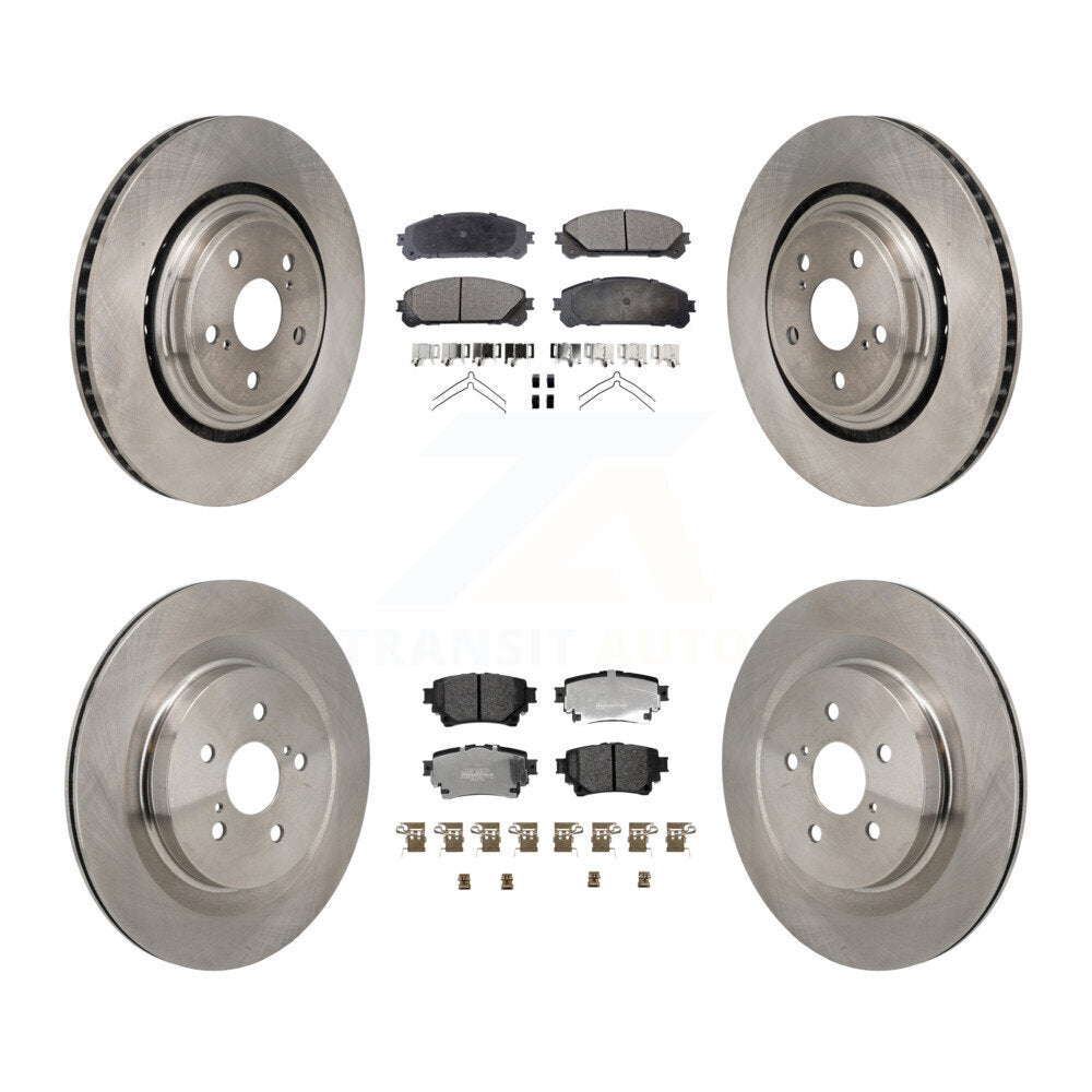 Front Rear Disc Brake Rotors And Semi-Metallic Pads Kit For 2020-2022 Toyota Highlander K8F-104189