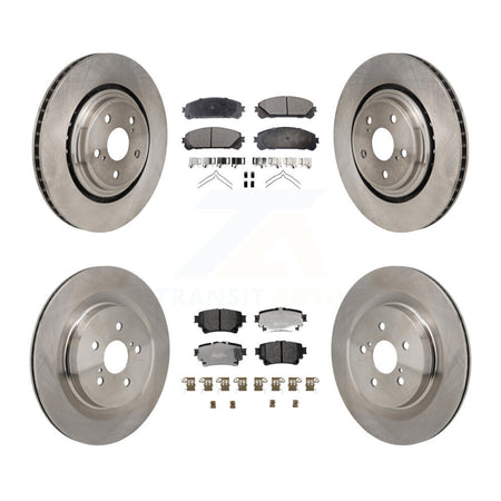 Front Rear Disc Brake Rotors And Semi-Metallic Pads Kit For 2020-2022 Toyota Highlander K8F-104189