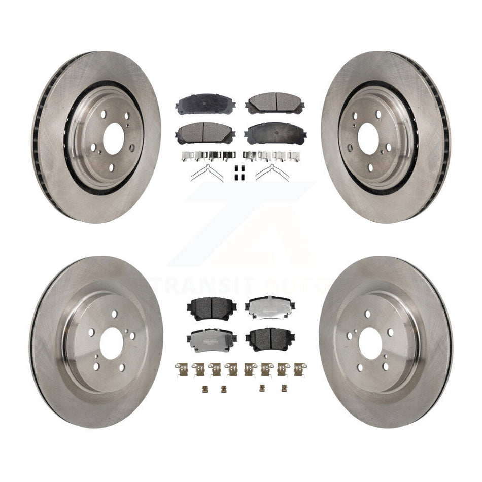 Front Rear Disc Brake Rotors And Semi-Metallic Pads Kit For 2020-2022 Toyota Highlander K8F-104189