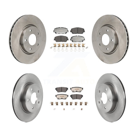Front Rear Disc Brake Rotors And Semi-Metallic Pads Kit For Nissan Rogue K8F-104194