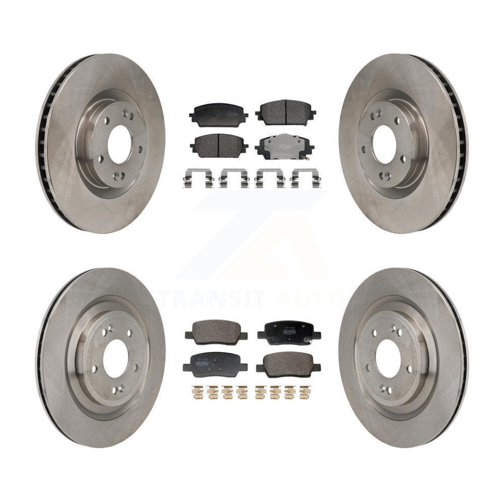 Front Rear Disc Brake Rotors And Semi-Metallic Pads Kit For Hyundai Santa Fe Kia Sorento K8F-104196