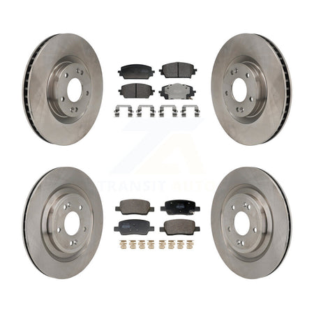 Front Rear Disc Brake Rotors And Semi-Metallic Pads Kit For Hyundai Santa Fe Kia Sorento K8F-104196