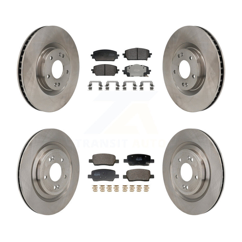 Front Rear Disc Brake Rotors And Semi-Metallic Pads Kit For Hyundai Santa Fe Kia Sorento K8F-104196