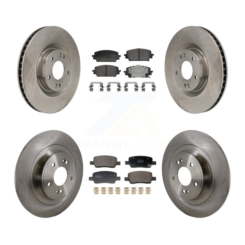 Front Rear Disc Brake Rotors And Semi-Metallic Pad Kit For Hyundai Santa Cruz Kia Sorento K8F-104197