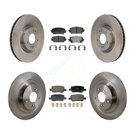 Front Rear Disc Brake Rotors And Semi-Metallic Pad Kit For Hyundai Santa Cruz Kia Sorento K8F-104197
