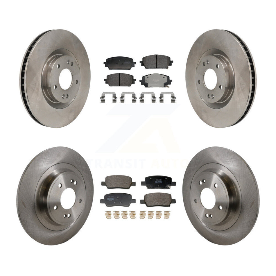 Front Rear Disc Brake Rotors And Semi-Metallic Pad Kit For Hyundai Santa Cruz Kia Sorento K8F-104197