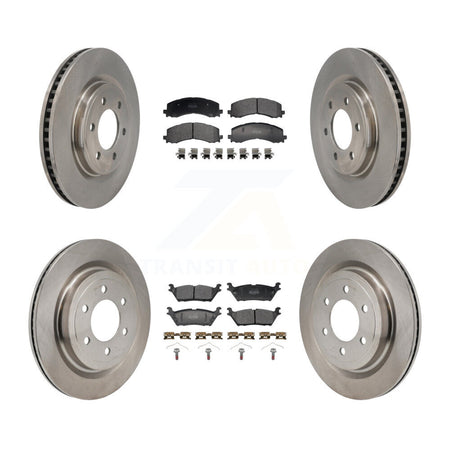 Front Rear Disc Brake Rotors And Semi-Metallic Pads Kit For Ford F-150 Lightning K8F-104198