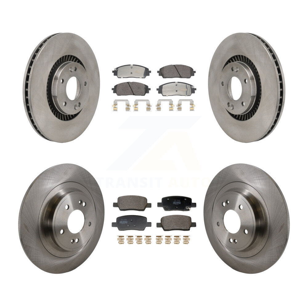 Front Rear Disc Brake Rotors And Semi-Metallic Pads Kit For 2022-2024 Kia Carnival K8F-104200