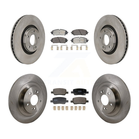 Front Rear Disc Brake Rotors And Semi-Metallic Pads Kit For 2022-2024 Kia Carnival K8F-104200