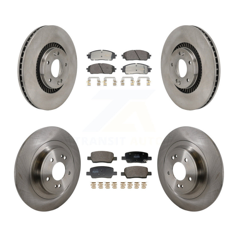 Front Rear Disc Brake Rotors And Semi-Metallic Pads Kit For 2022-2024 Kia Carnival K8F-104200