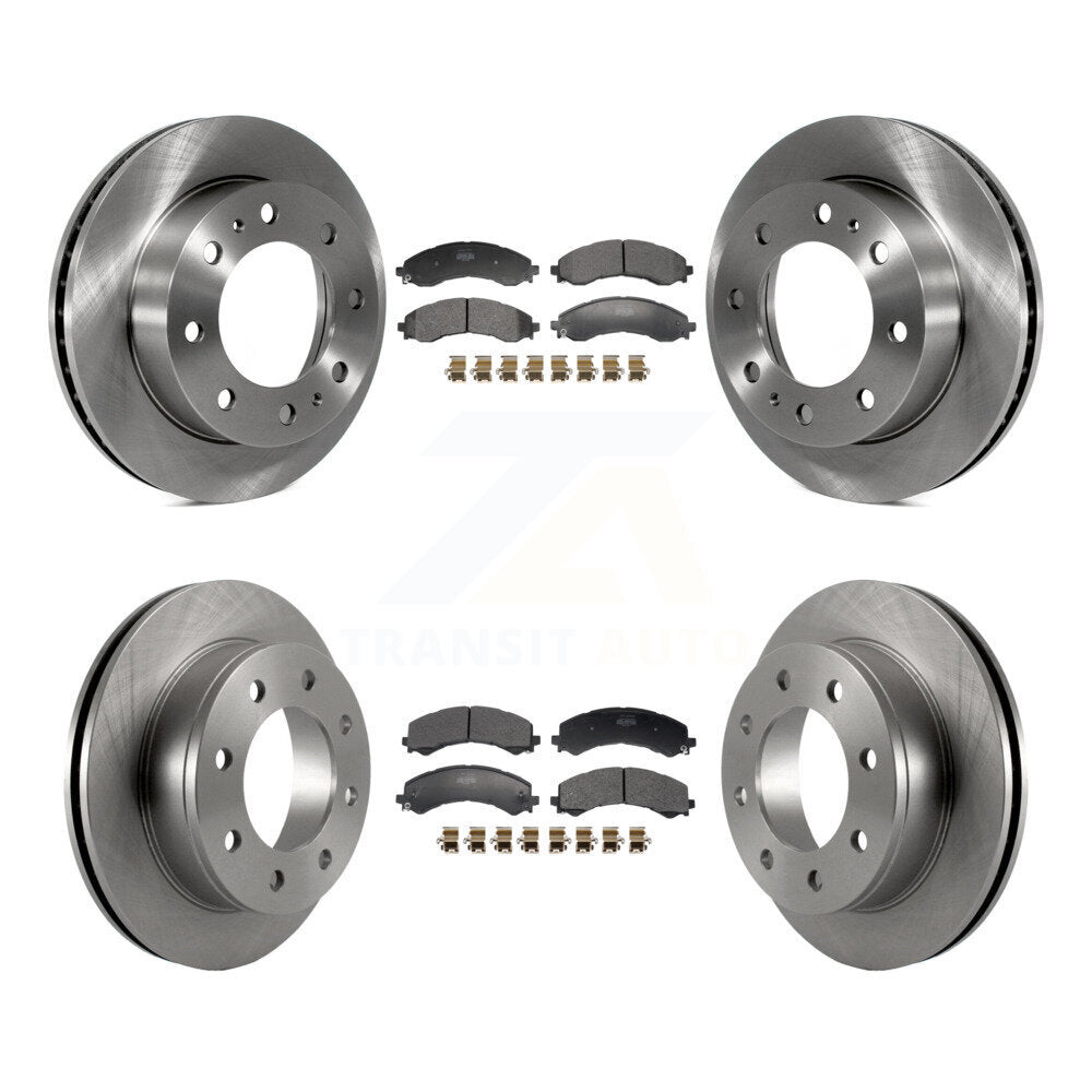 Front Rear Disc Brake Rotor & Semi-Metallic Pad Kit For GMC Savana 2500 Chevrolet Express K8F-104202