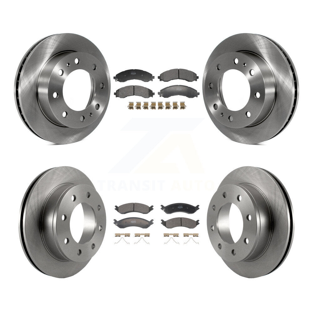Front Rear Disc Brake Rotor & Semi-Metallic Pad Kit For GMC Savana 2500 Chevrolet Express K8F-104203