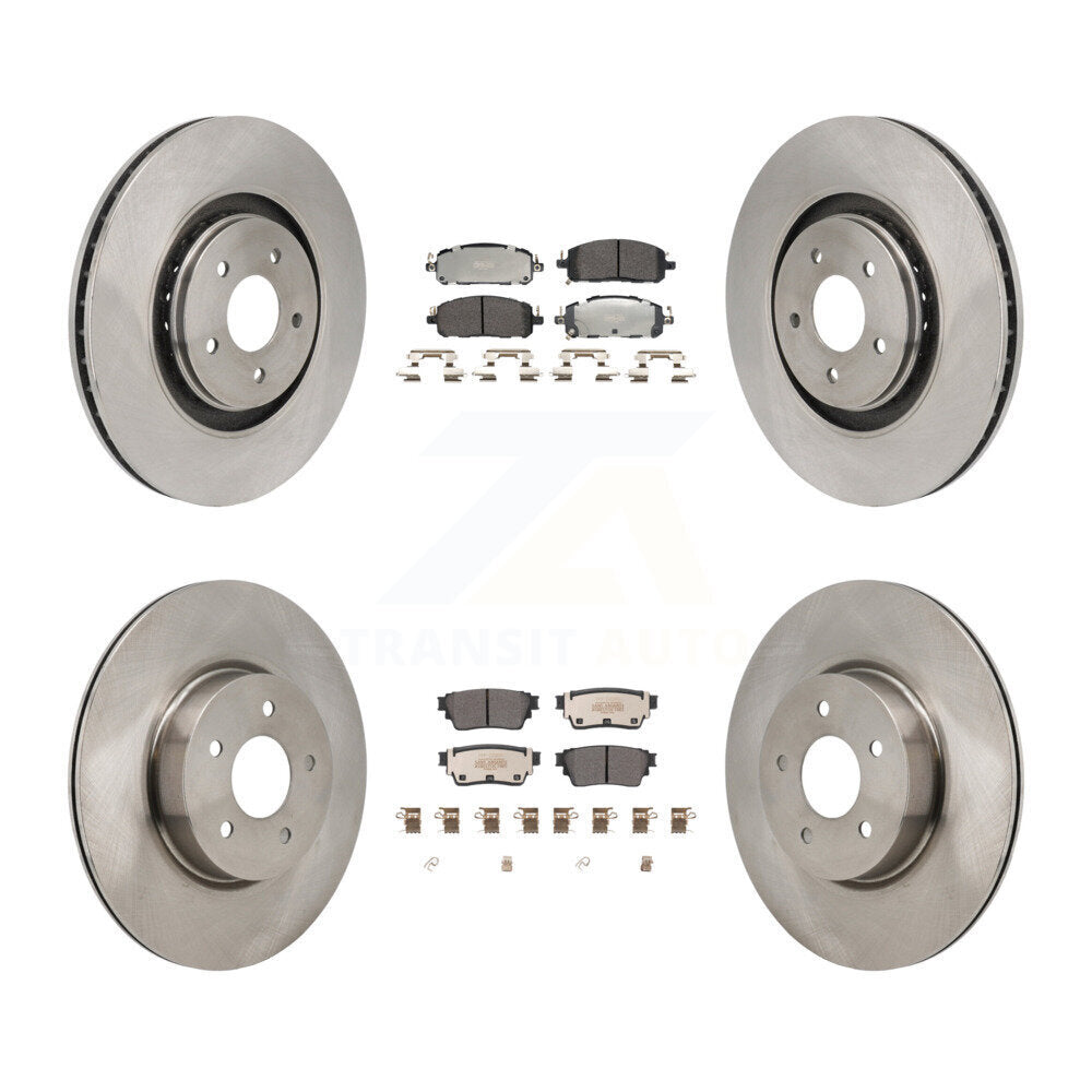Front Rear Brake Rotor & Semi-Metallic Pad Kit For Mitsubishi Outlander Nissan Pathfinder K8F-104204
