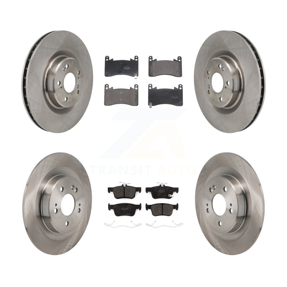Front Rear Disc Brake Rotors And Semi-Metallic Pads Kit For 2021-2023 Acura TLX 3.0L K8F-104205
