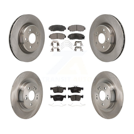 Front Rear Disc Brake Rotors And Semi-Metallic Pads Kit For 2021-2023 Acura TLX 2.0L K8F-104206