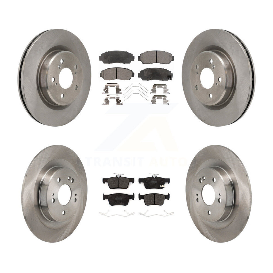 Front Rear Disc Brake Rotors And Semi-Metallic Pads Kit For 2021-2023 Acura TLX 2.0L K8F-104206