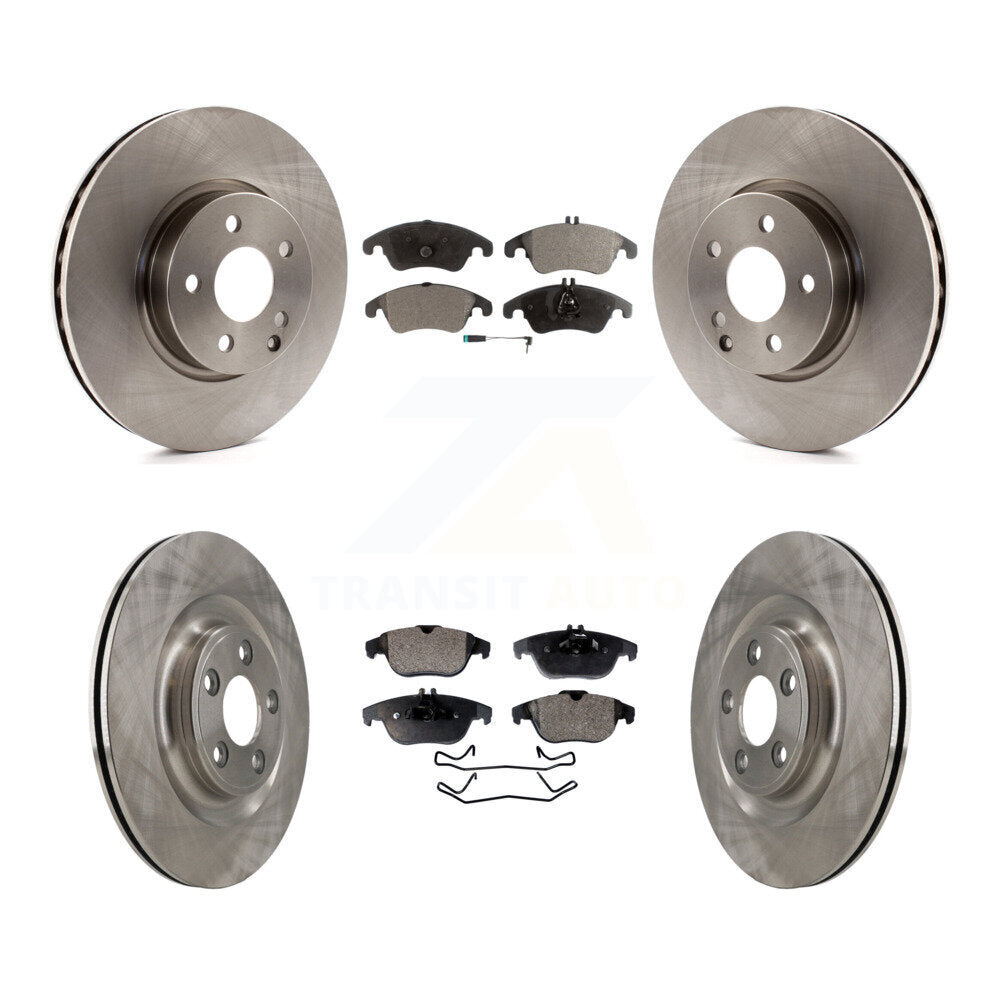 Front Rear Disc Brake Rotors And Semi-Metallic Pads Kit For Mercedes-Benz E400 K8F-104209