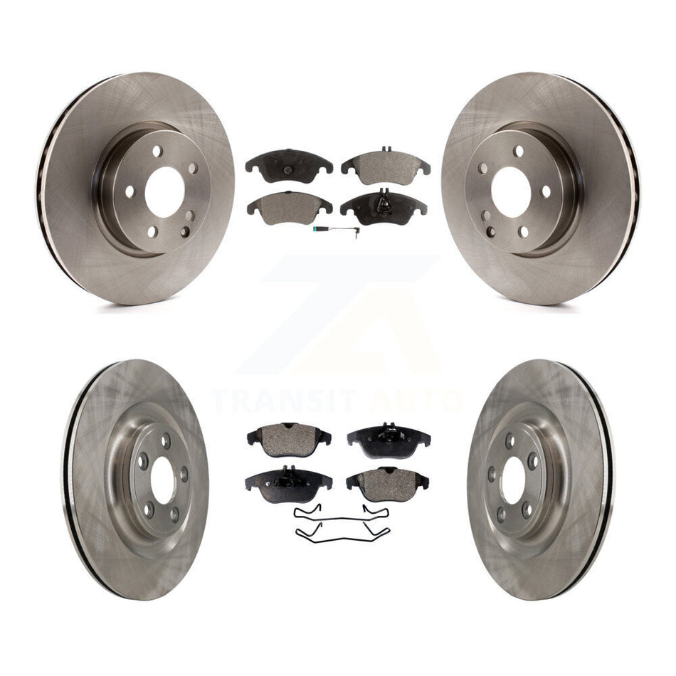 Front Rear Disc Brake Rotors And Semi-Metallic Pads Kit For Mercedes-Benz E400 K8F-104209