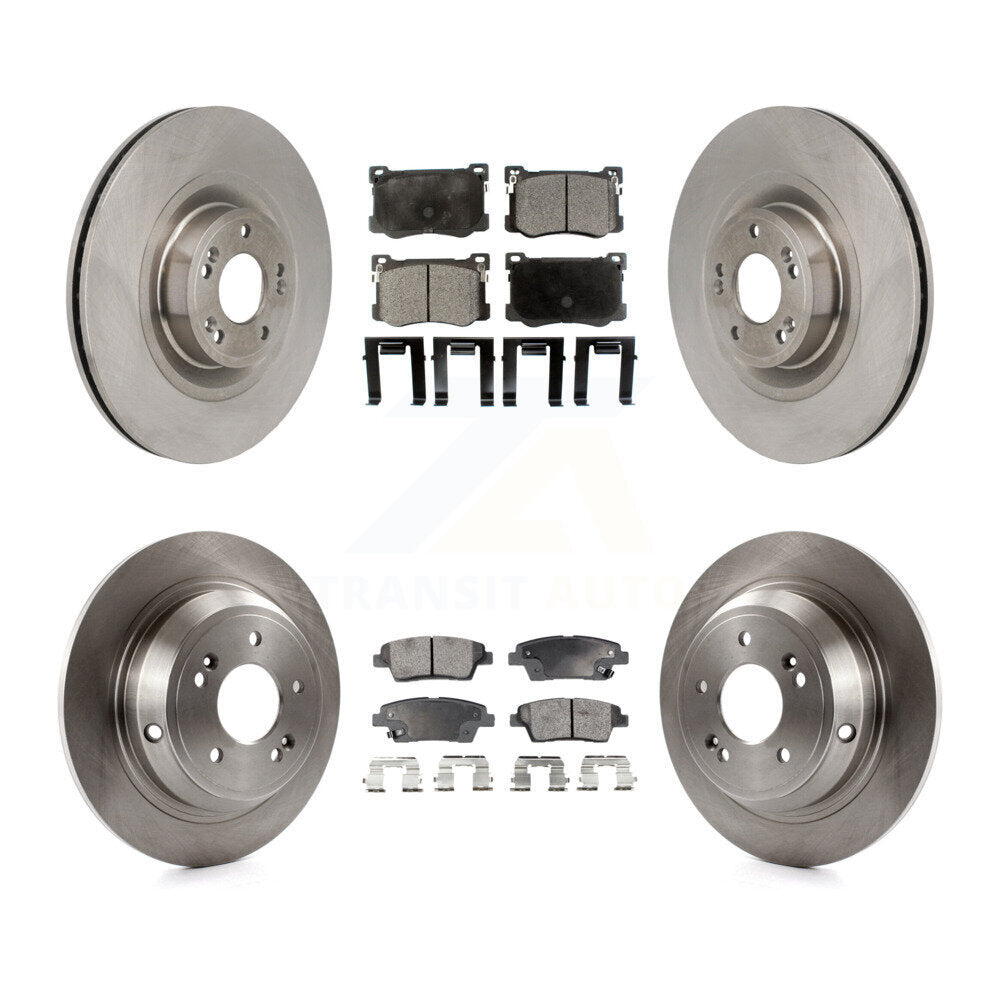 Front Rear Disc Brake Rotors And Semi-Metallic Pads Kit For Hyundai Genesis G80 5.0L K8F-104213