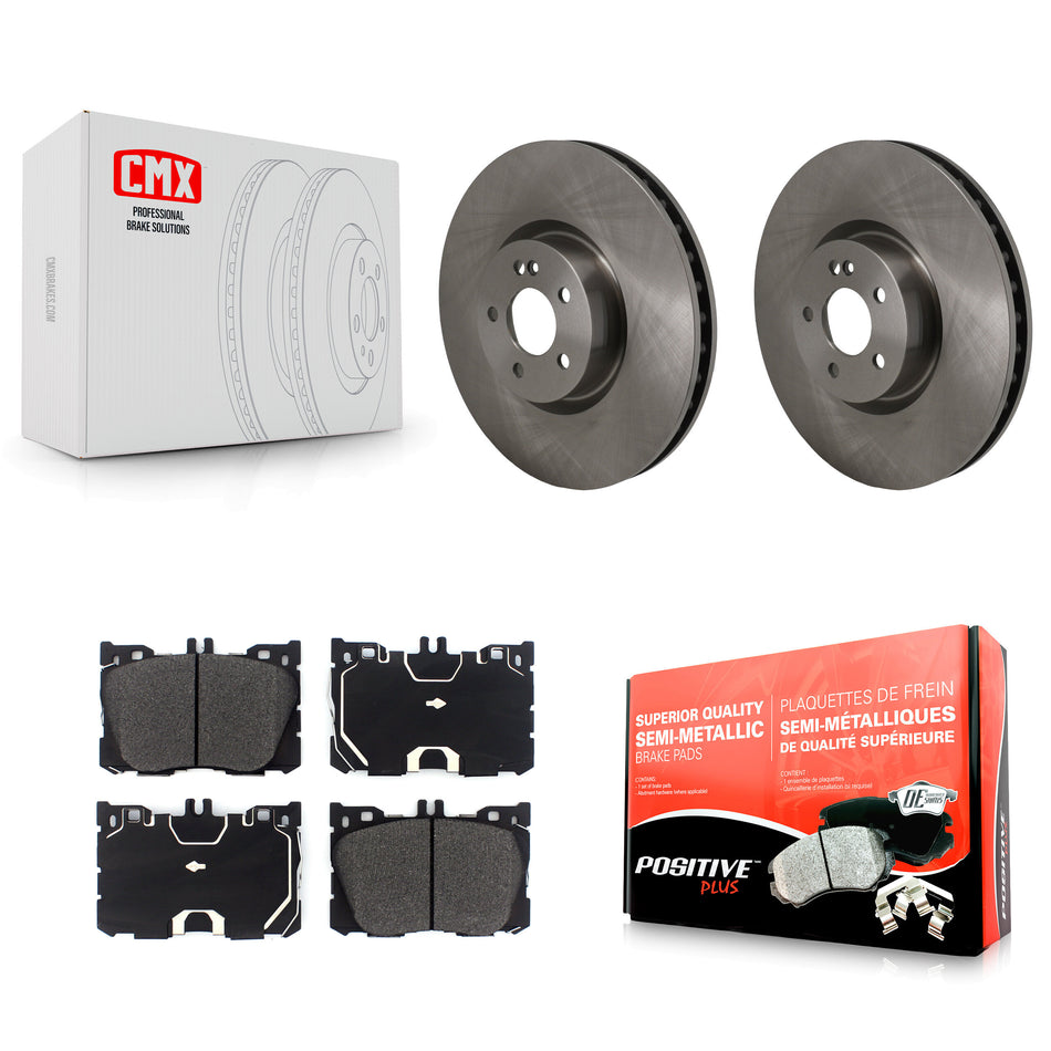 Front Brake Rotors & Semi-Metallic Pad Kit For Mercedes-Benz C43 AMG GLC43 E450 E400 E300 K8F-104224