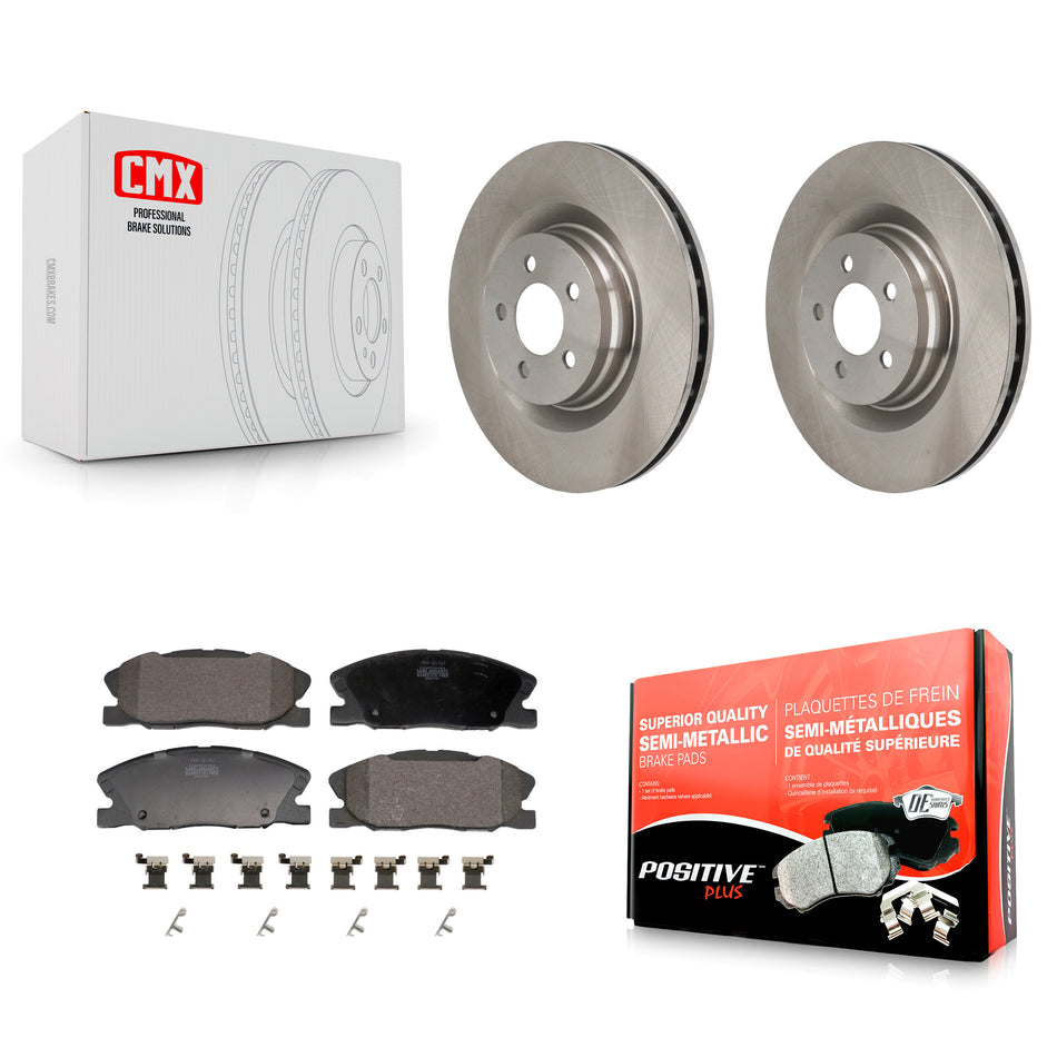 Front Brake Rotor Semi-Metallic Pad Kit For Dodge Charger With 370mm Diameter K8F-104225